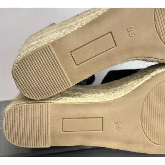 Steven Madden Jyia Platform Espradille Black Suede Wedges Displays Sz 9.5M NWOB - Picture 8 of 10